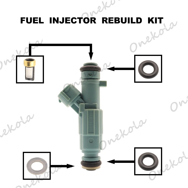 Fuel Injector repair kit Orings Filters for 11-13 Hyundai Sonata Kia Optima Forte 2.4L 35310-2G300 353102G300