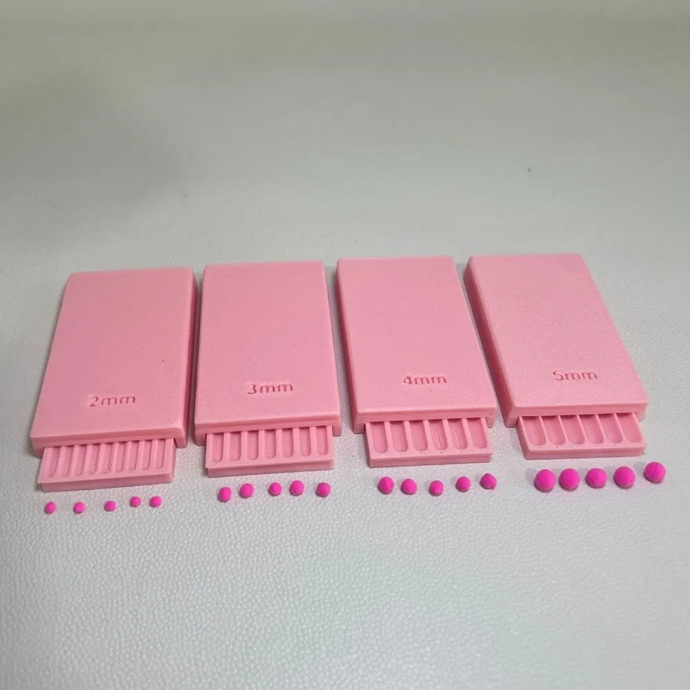 4Pcs 2-5mm Clay Gel Ball Maker Tool Rapid Molding Slot‑Structure Pottery Clay Ball Maker