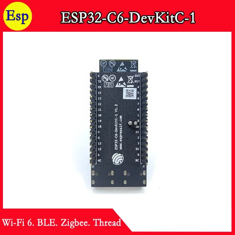 Imagem -03 - Zigbee Thread Development Board Esp32-c6-devkitc1 Esp32 c6 Espressif Carry Esp32-c6-wroom-1 n8 Wi-fi Ble