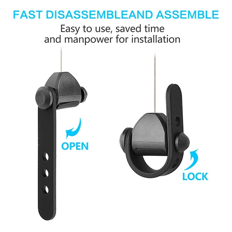 خطاف كابل خوذة الواقع الافتراضي RISE-3 قطع، صندوق بكرة كابل الانكماش التلقائي لإدارة الكابلات HTC Vive / Vive Pro / Oculus Flaw