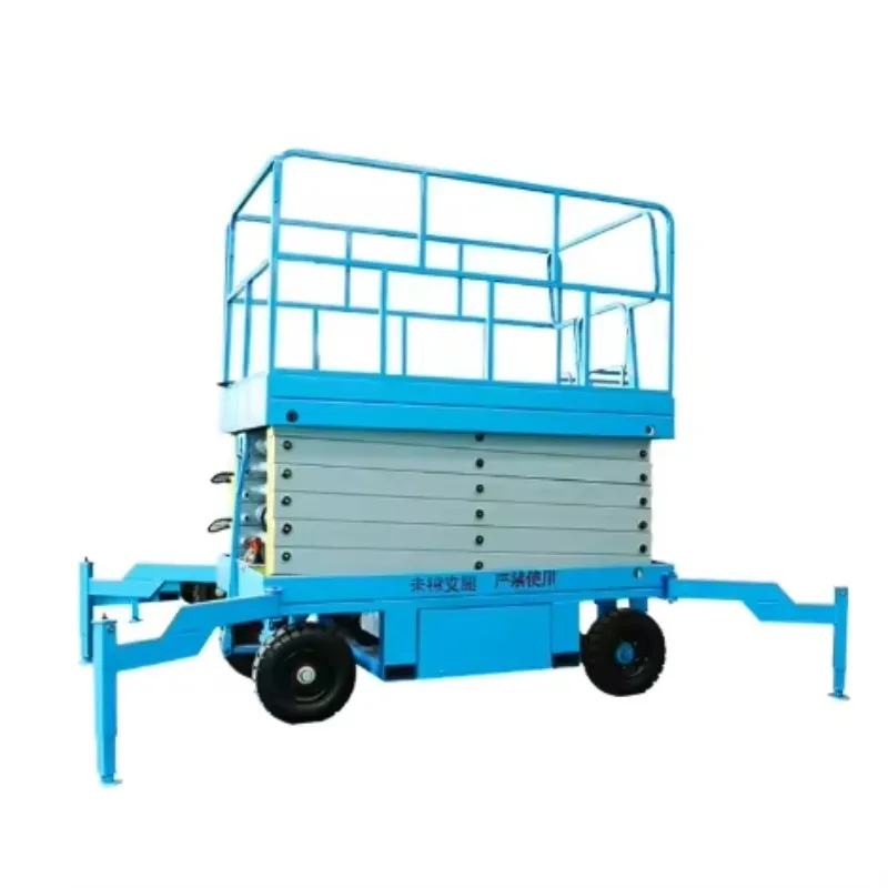 High Stability Electric Towable Scissor Lift 8m 10m Hydraulic Mobile Platform Industrial Maintenance Repair High-Strength Steel view 4