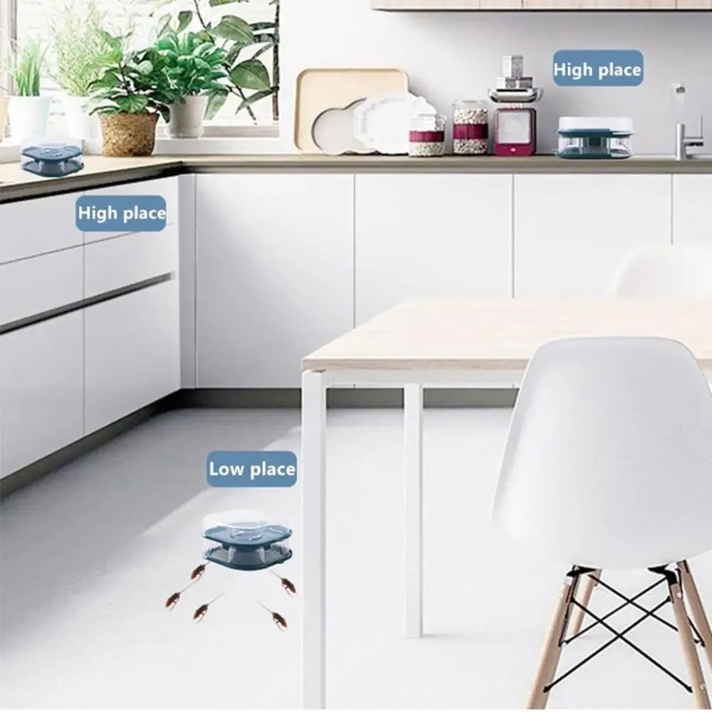 Safe Easy Cleaning Drop-proof No Pollute Reusable Efficient Cockroaches Killer Bug Remover Bugs Trap Box Cockroach Trap