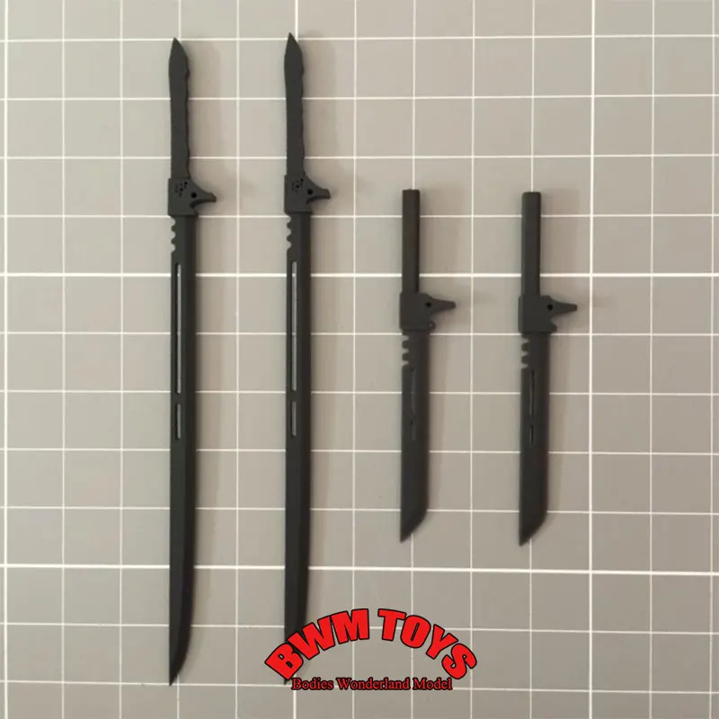 

In Stock 1/12 Mobile Suit Girl Soldier Accessories Miniature Static Tachi Dark Black Knife Model For 6inch figma Action Figure