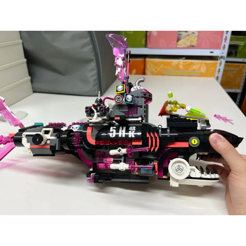 Neue Bausteine Nightmare Shark U-Boot Baustein Modell Spielzeug, geeignet als Geburtstags- oder Weihnachtsgeschenk für Jungen,