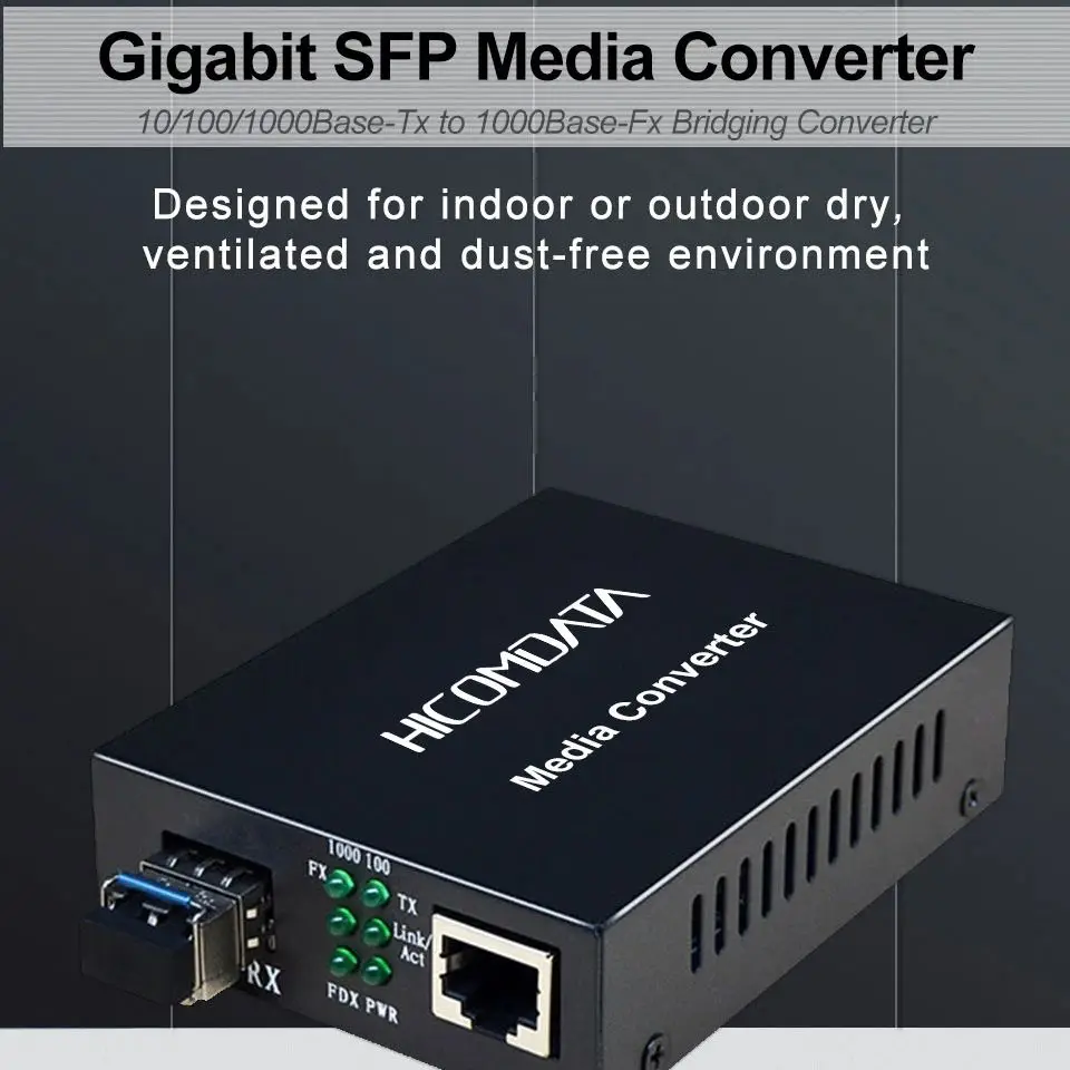 

Switch Ethernet Sfp Gigabit Fiber Converter 1000 Mbps Internet Rj45 Desktop Optic Network Commercial Networking Equipments