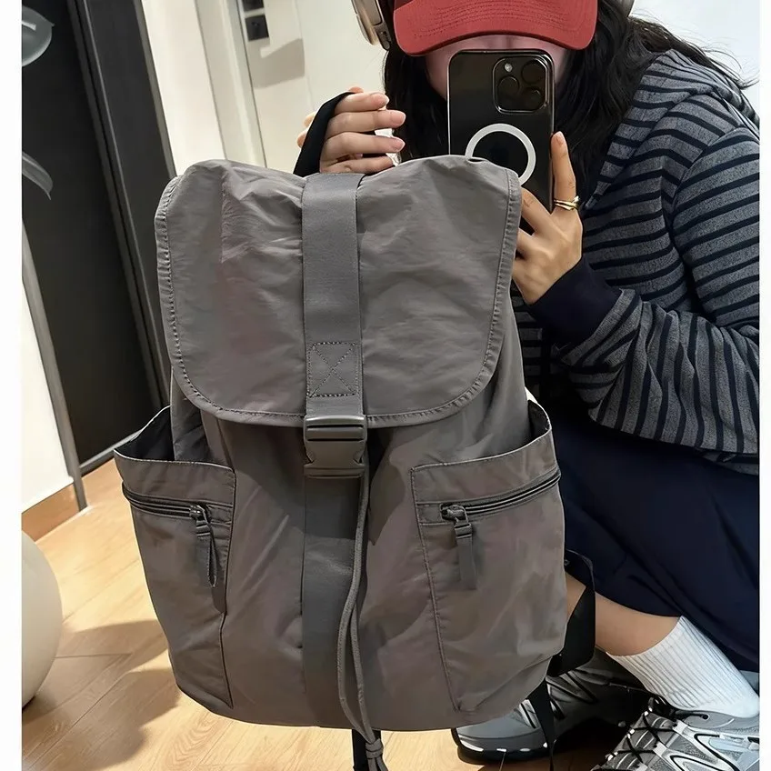 Lightweight Nylon Backpack Women Large Capacity Travel Backpack Waterproof School Bag Casual Laptop Backpack College Daypack