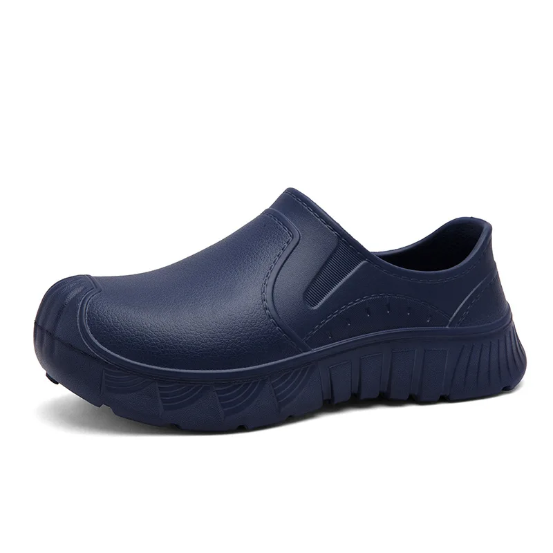 New Men's Soft Oil-proof Waterproof Rain Boots Indoor and Outdoor Chef Shoes EVA Material Comfortable and Light Garden Shoes 45