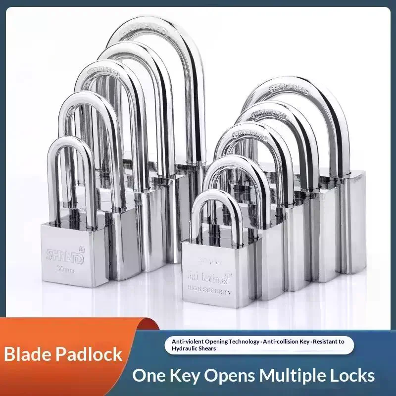 1 PCS High Security Stainless Steel Keyed Alike Padlocks Cut Resistant Shackle For Gates Lockers Warehouse
