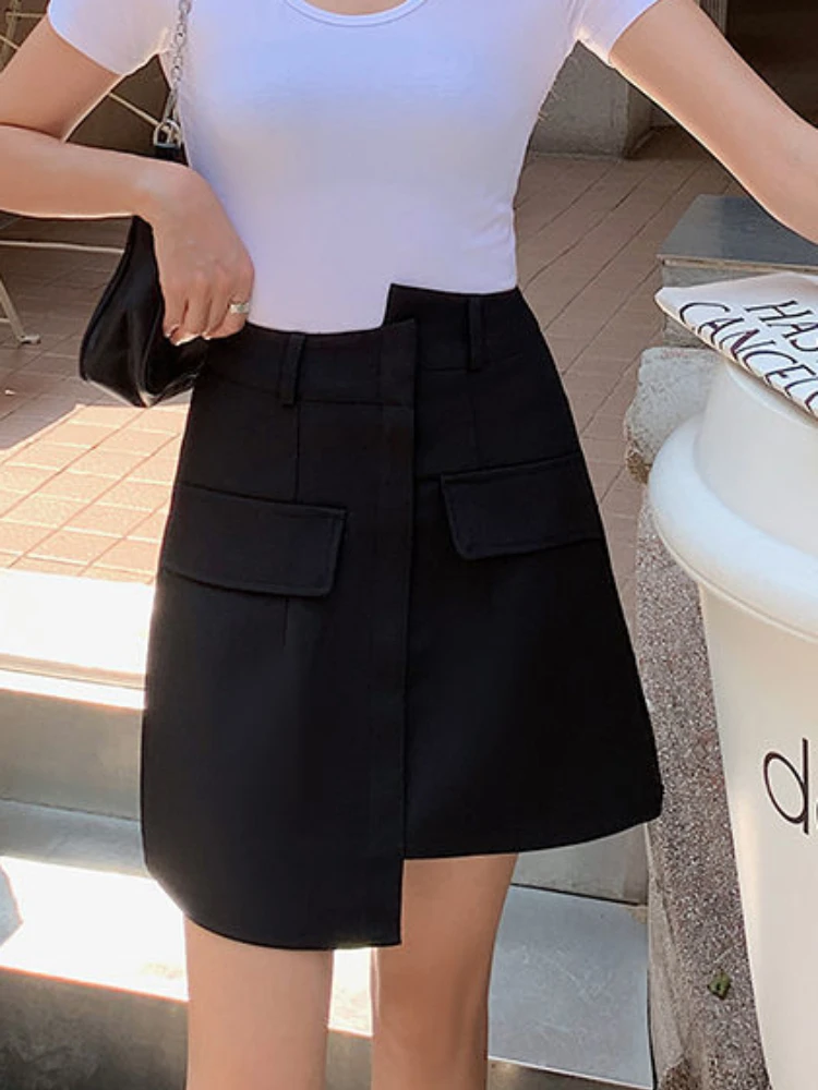 Saias femininas assimétricas especiais sedutoras aconchegantes estilo coreano verão diário legal casual na moda personalidade simples all-match novo