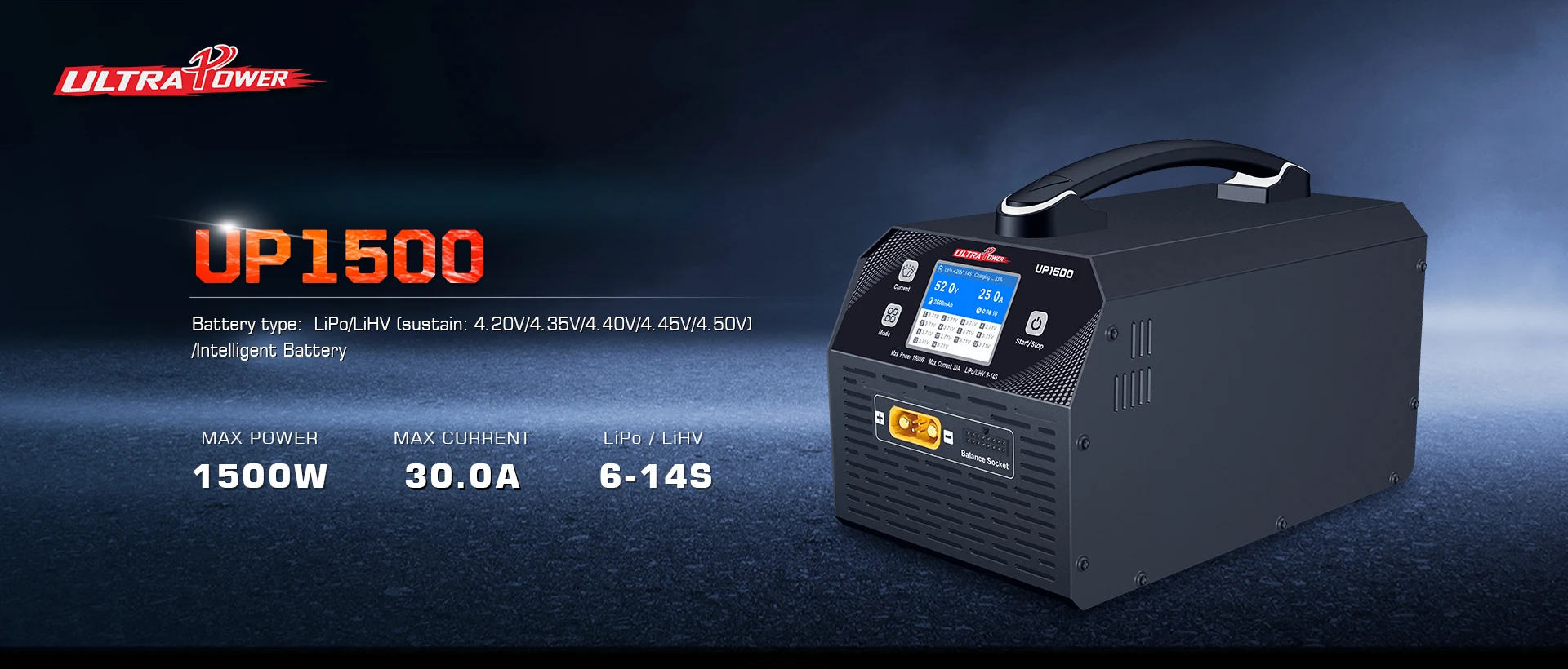 

Ultrapower UP1500 30A 6-14S LiPo/LiHV Intelligent Charger