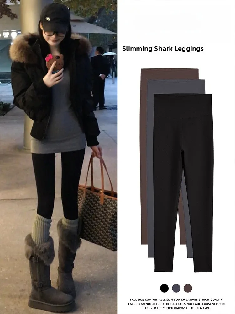 Fce Lined Yoga Pants Women's Winter Slimming Base Layer arkskin Design Comfortable No Tag Line High Waist Long Pants