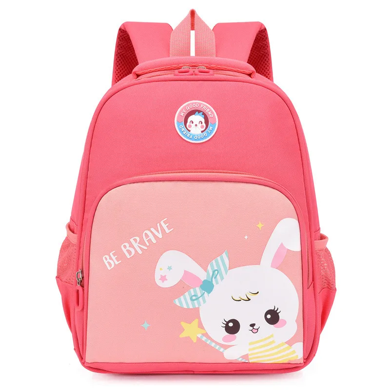 Saco de escola do jardim de infância desenhos animados à prova dwaterproof água coelho dinossauro impressão mochila das crianças 3-6 anos de idade mochilas para meninos e meninas