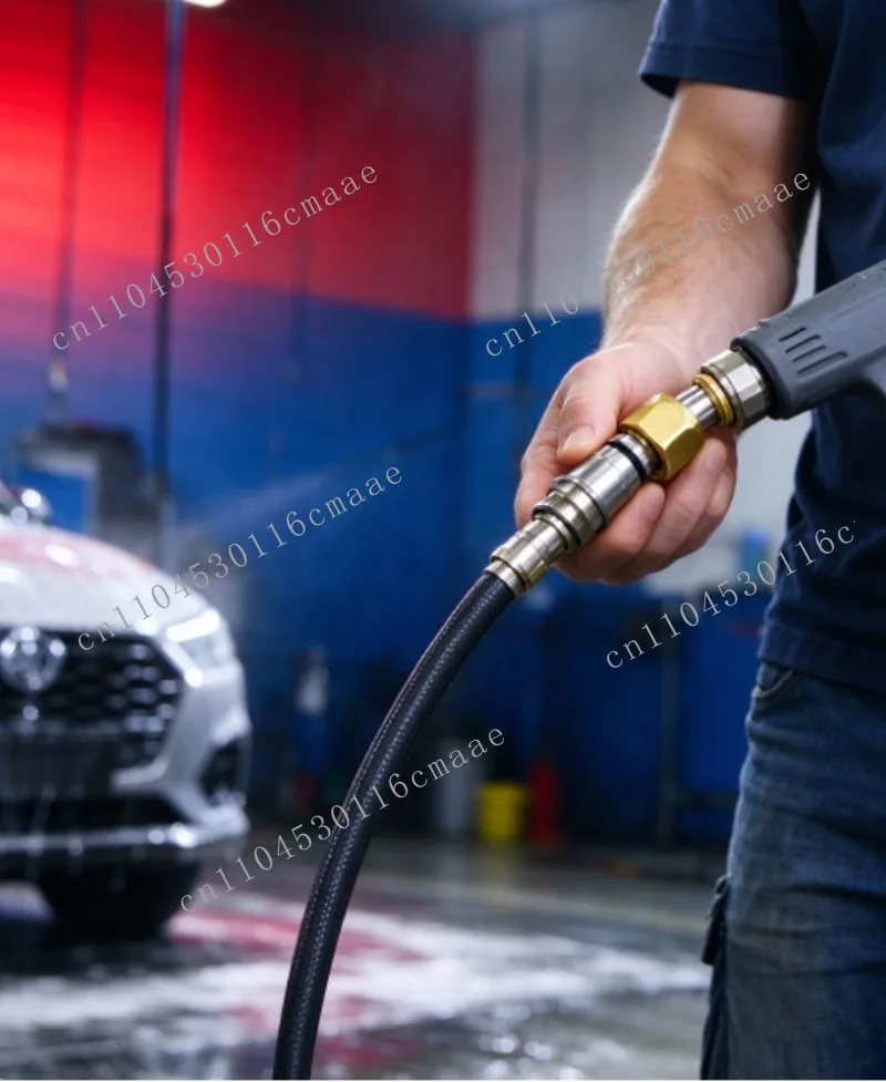 High Pressure Car Wash Hose Fitting Kit, New Quick Release Water Fitting with Cartridge, Clean Replacement Accessories