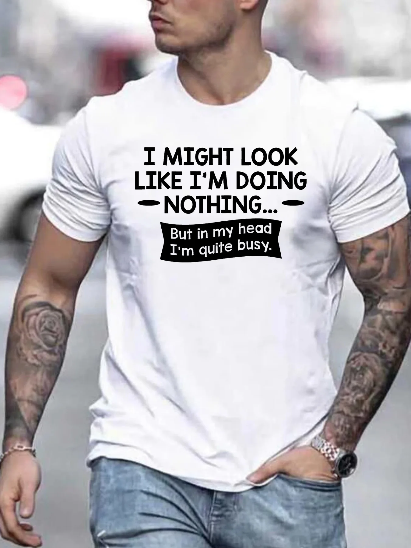

Summer men's fashion pattern short-sleeved T-shirt