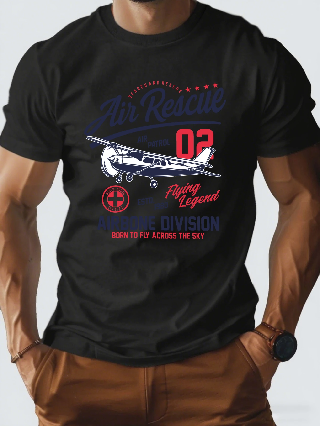 

Retro Bald Eagle & Mountain Graphic T-Shirt for Men, Patriotic Outdoor Short Sleeve Tee, Eagle Print Tops