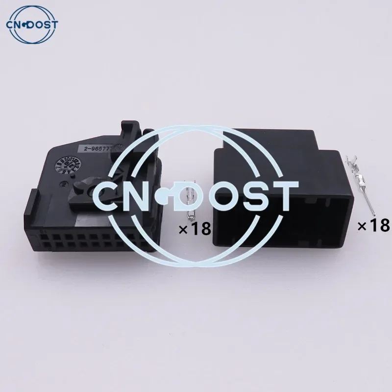 1 Set 18 Hole 1-1355350-1 1-1355349-1 Automotive Air Conditioning Panel Socket Car Amplifier Wiring Plug AC Assembly For VW BMW