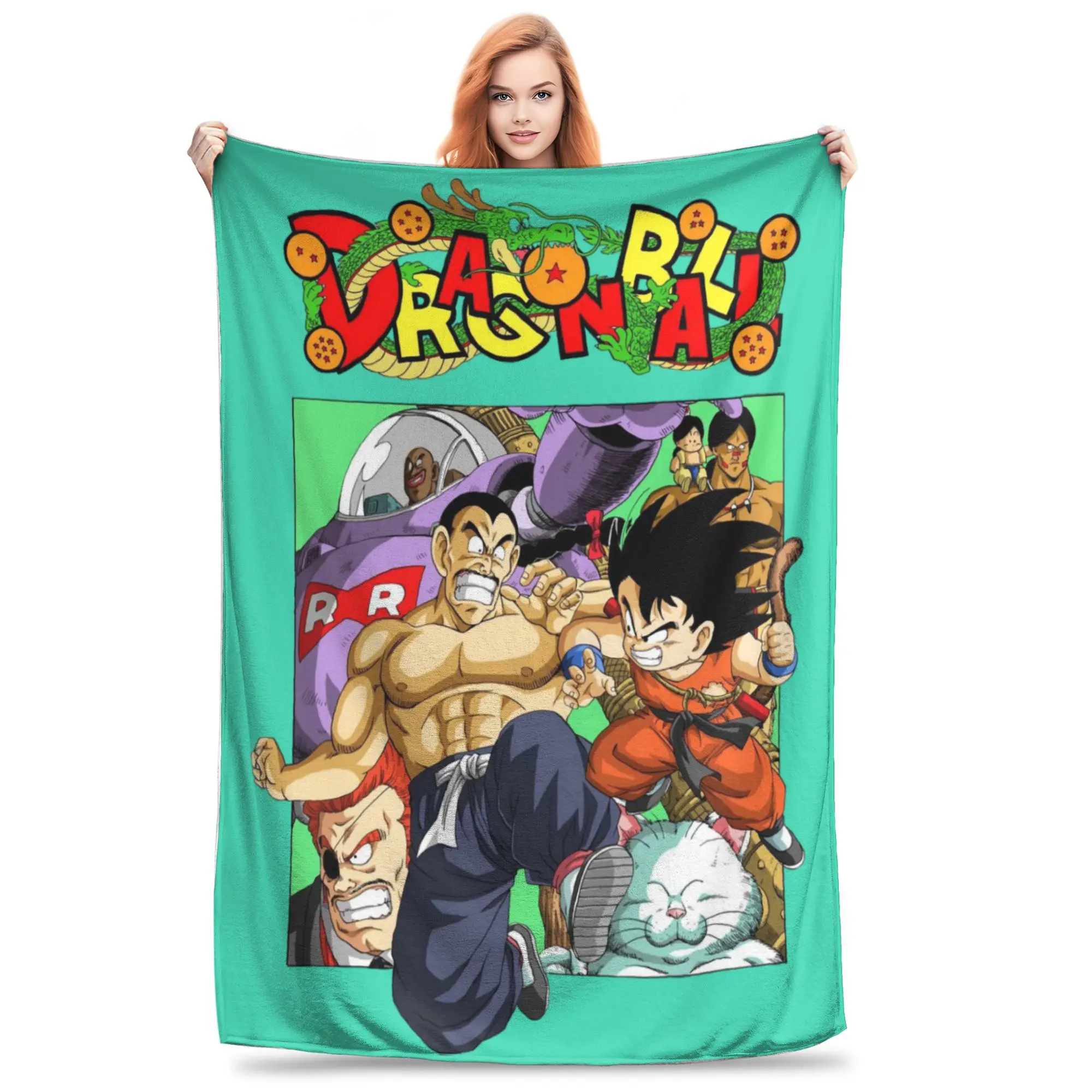 

Dragon Ball Goku’s Early Battles Blanket Coral Fleece Plush Ultra-Soft Throw Blankets for Bedding Couch Bed Rug