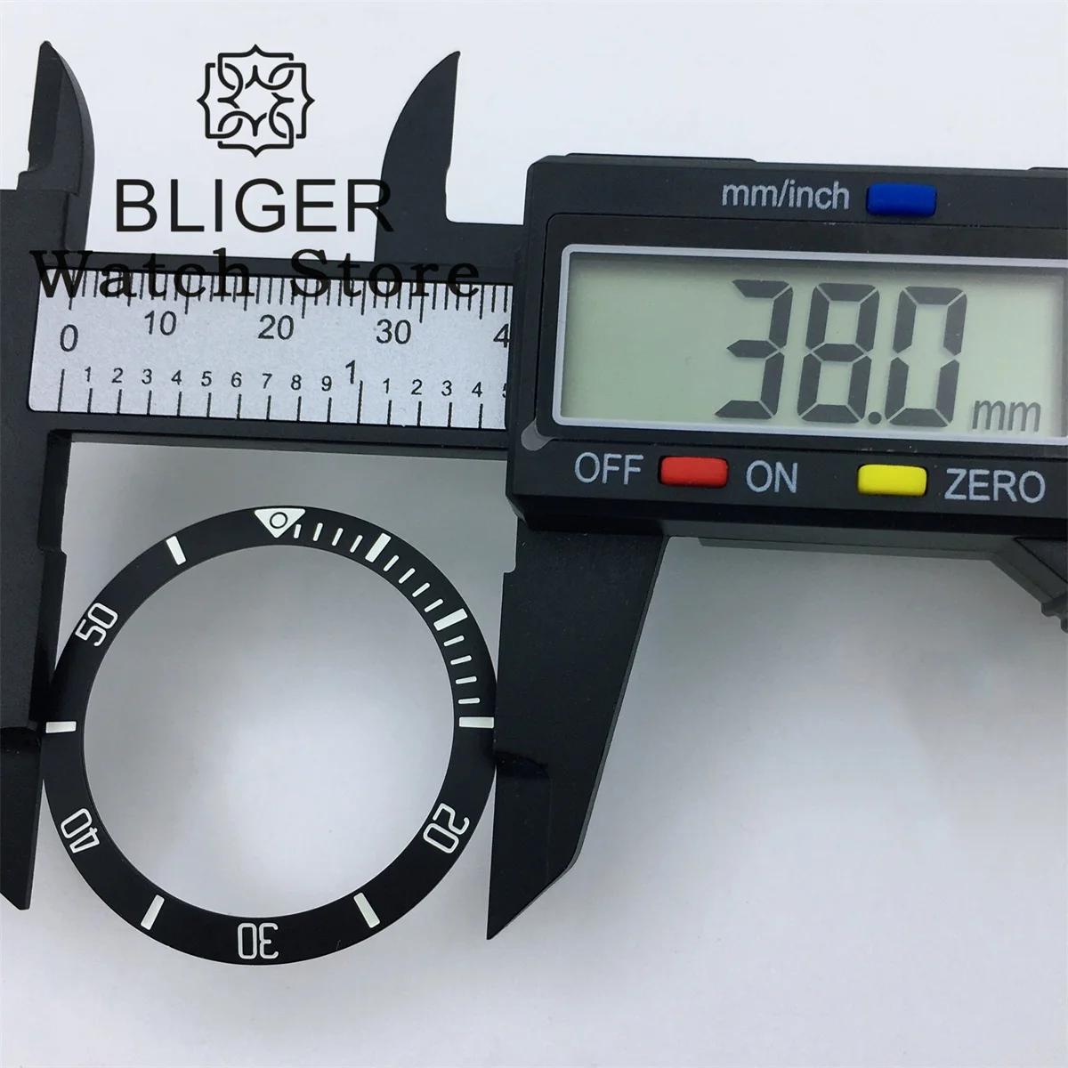 Bliger 38mm super blau grün leuchtend hochwertige Keramik Lünette Einsatz passen 40mm für U-Boot Uhrengehäuse Uhr Zubehör