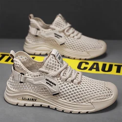 Men Shoes 2024 The New Summer Breathable Thin Mesh Surface Casual Mesh Shoes Casual Sneakers Soft Sole Loafers Sneakers Man