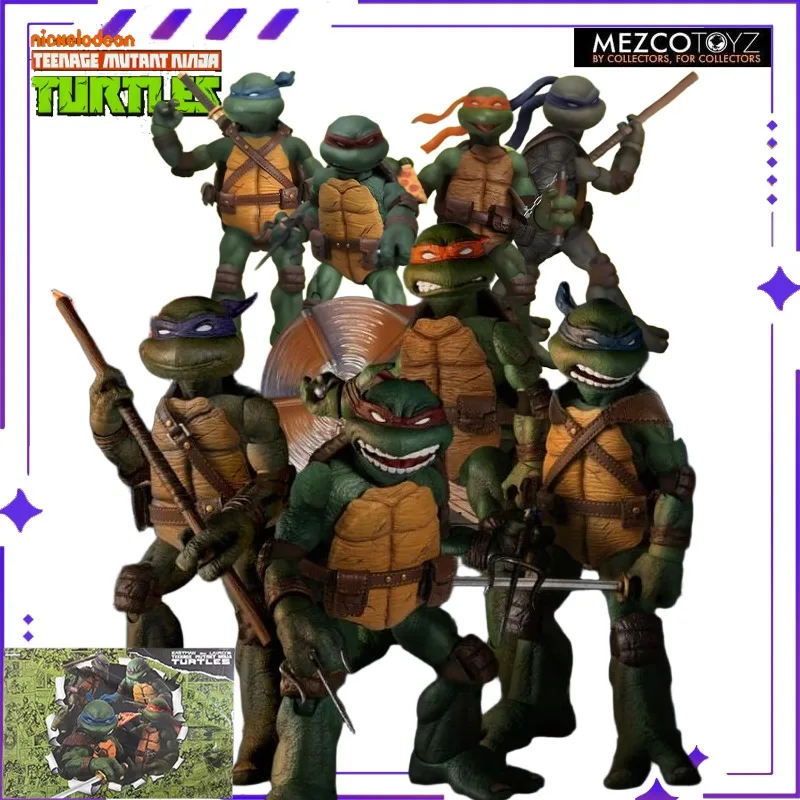 Новый оригинальный набор черепах ниндзя MEZCO Ant ONE: 12 мобильных кукол Lafayette Michelangelo 1/12, коллекция игрушек в подарок, место