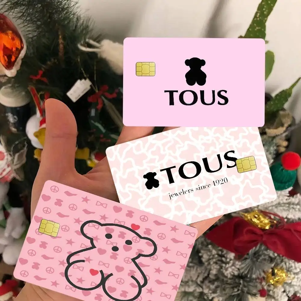 T-TOUSes Credit Card Skin Stickers No Adhesive Residue Water Proof for VISA Credit Card Subway Access Card