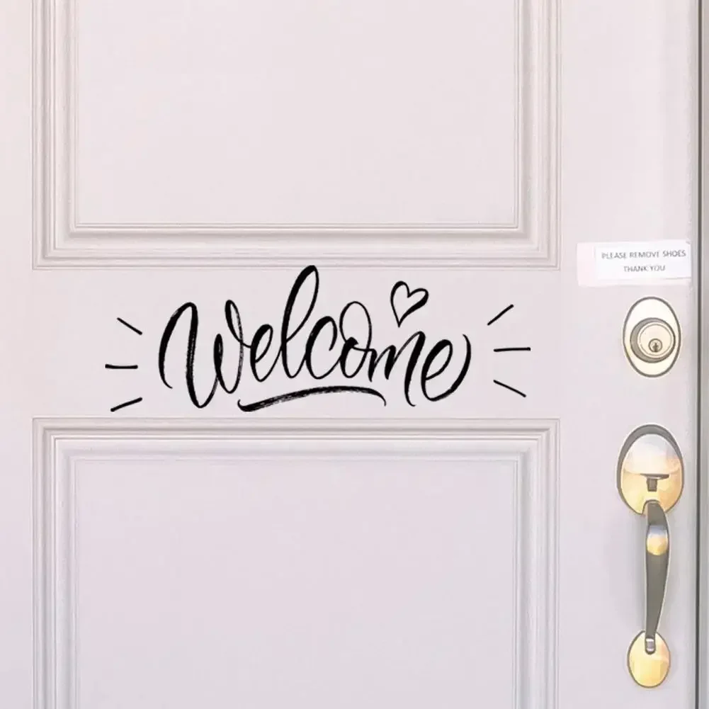 Removable Vinyl Letters Sticker  11 8 Long  Welcome Front Door Decal  Matte Effect  DIY Application  Entryway Decor