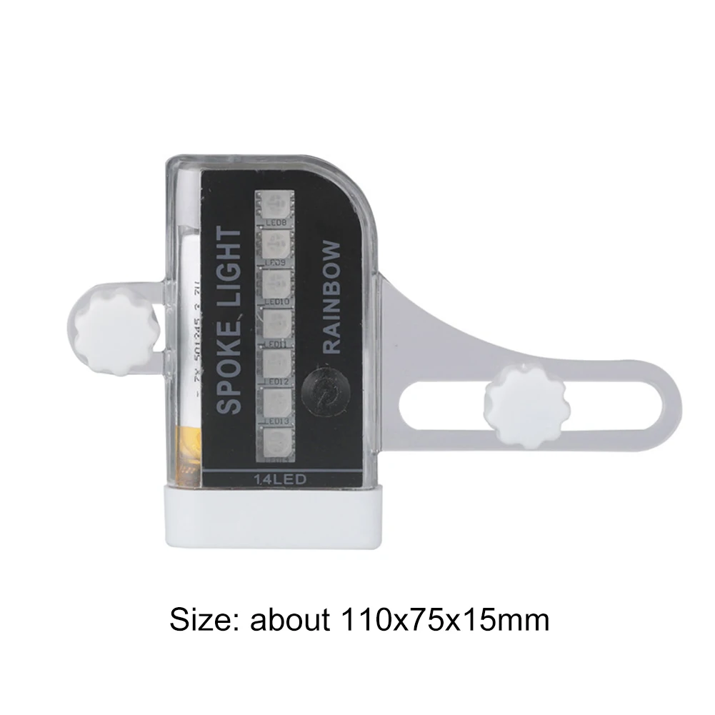 자전거 바퀴 스포크 라이트 자전거 안전 경고등 사이클링 USB 충전식 14 RGB LED 스포크 램프 자전거 액세서리