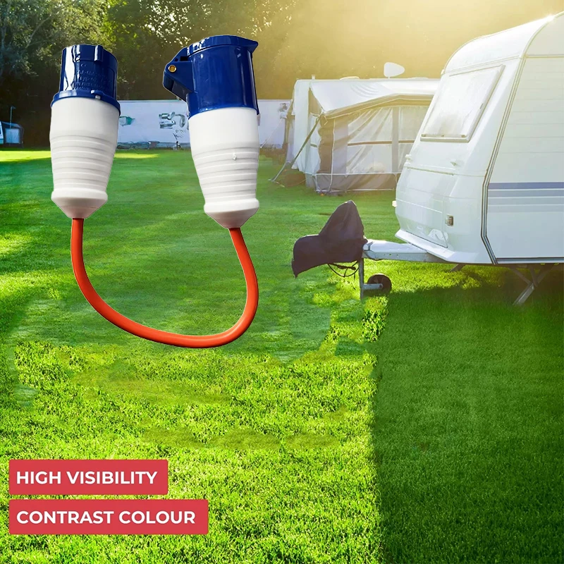 

Reverse Polarity Adapter Mains Hook Up 16A Reversed Caravan Camping Outdoors