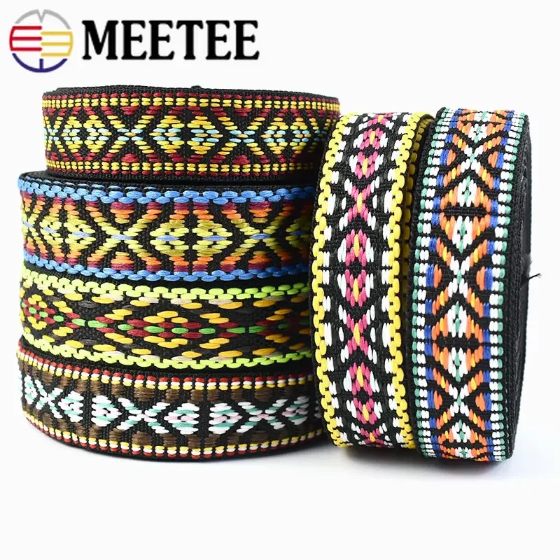 10Meter 20mm Ethnic Jacquard Webbings Clothing Lace Ribbons DIY Hometextile Bags Shoes Hat Decoration Webbing Sewing Accessories