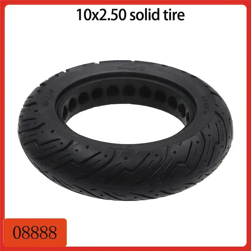 

Durable 10x2.50 honeycomb solid tire for electric scooter high elasticity rubber wear-resistant