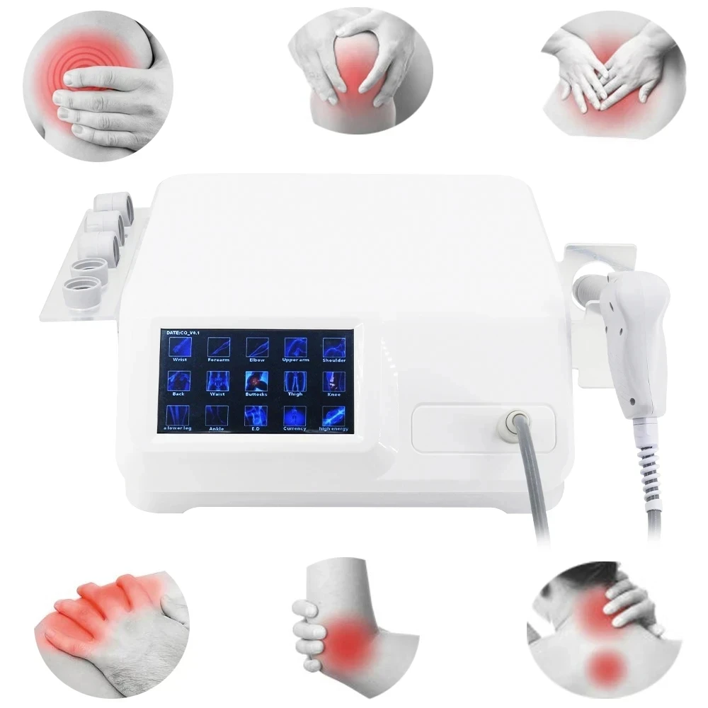 12bar Radial New Shock Wave Therapy ED Treatment Pain-Point Soft Tissue Shoulder Massager Pneumatic Shockwave Machine