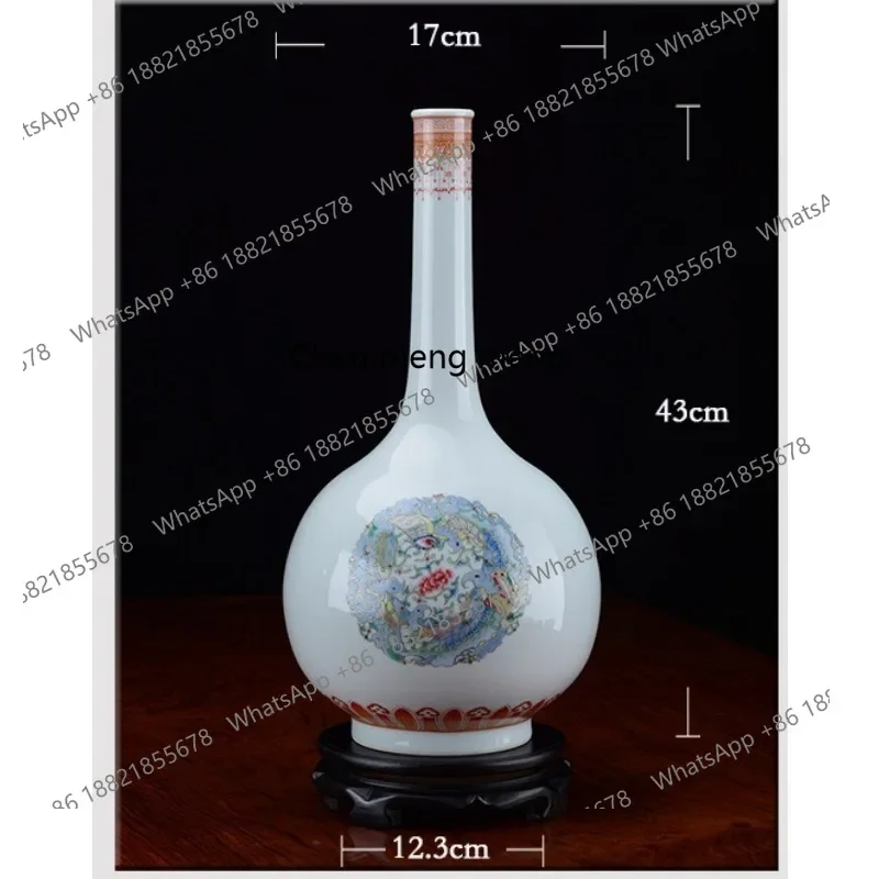 A74Handmade vase pastel bile vase Fu in front of Jingdezhen ceramic small vase factory direct sales custom wholesale
