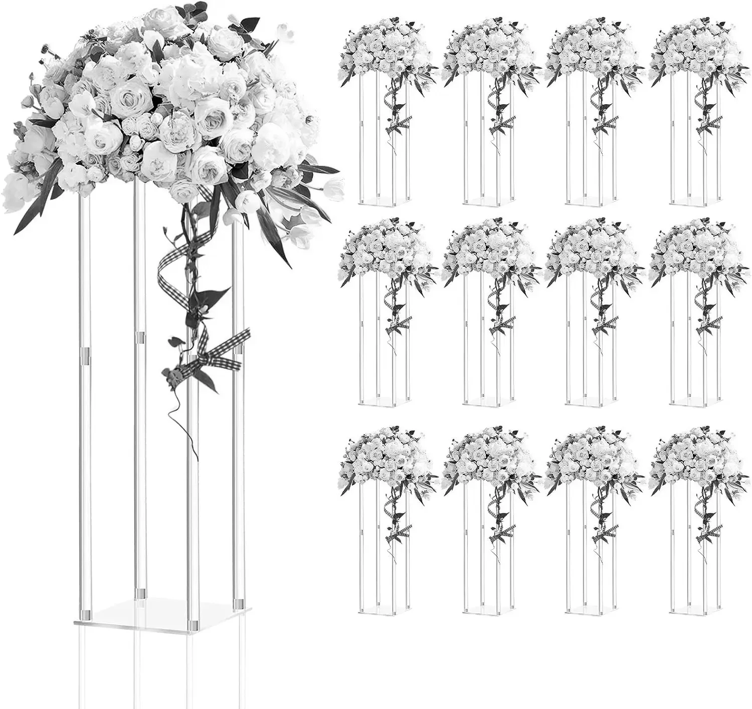 

4-10pcs)40-100cm)Marriage Stage Stand acrylic flower Frame Arch Event Decoration Wedding Hall Backdrop for table decor