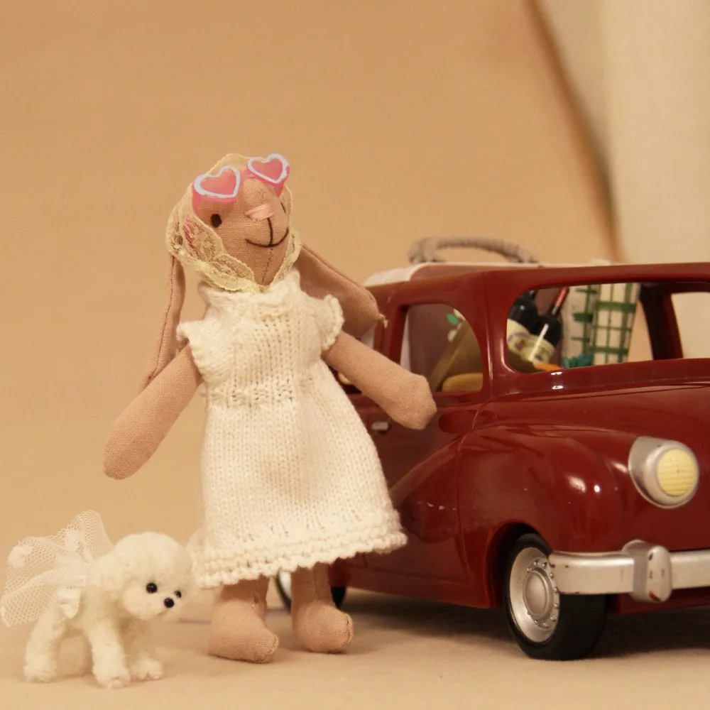 ของเล่นเด็กกระต่าย Waldorf ตุ๊กตาถักชุด Kawaii การ์ตูนตุ๊กตายัดไส้ตุ๊กตานุ่มตุ๊กตาทําด้วยมือของเล่นก่อนวัยเรียนการศึกษา