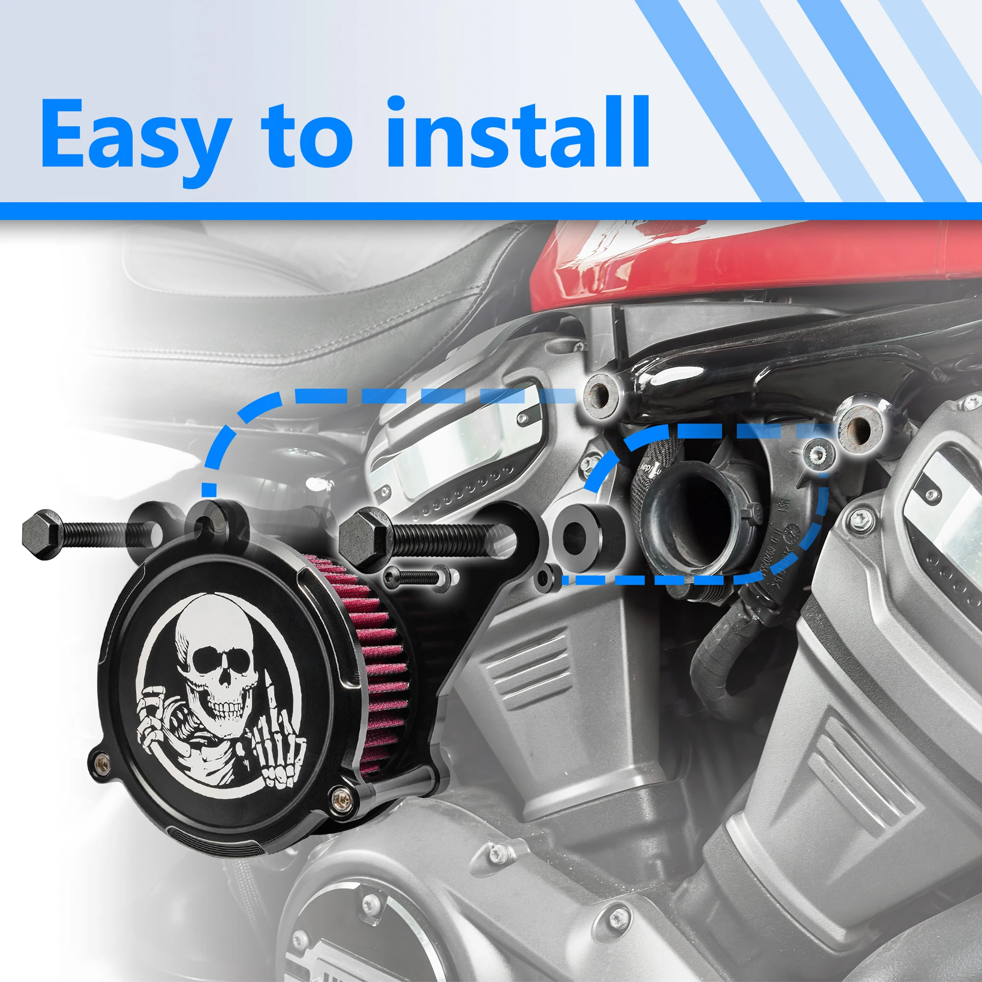 

975 Air Filters Accessories Motorcycle Air Cleaner Intake Filter Kit for Harley Sportster Nightster RH975 RH975S Special 2022-up