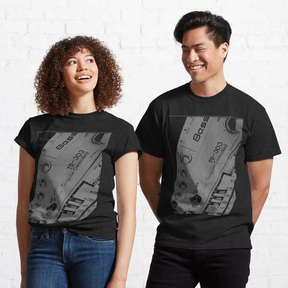 Tb303 Bassline Synthesizer Classic T-Shirt For Man Woman Couple Short Summer Tees Casual Cotton Fashions Couple's Cloths