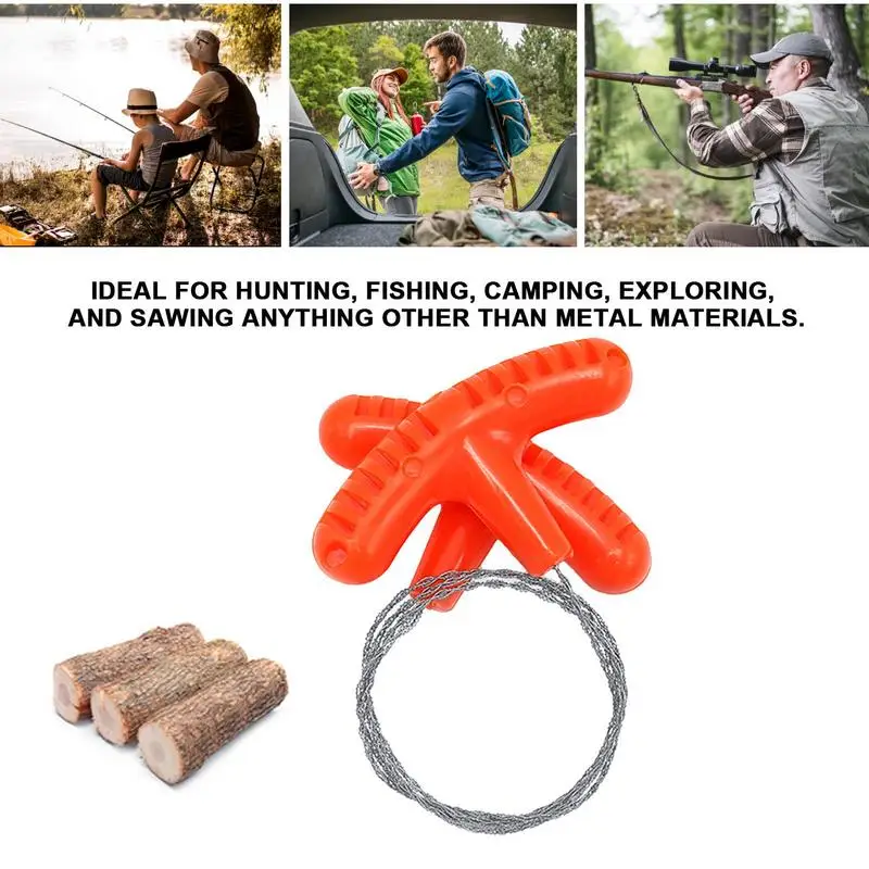 Cable Saw Hand Pocket Chainsaw String Rope Saw Backpacking Gear Sturdy Pipe Cutting Tool Multifunctional Survival Wire Saw