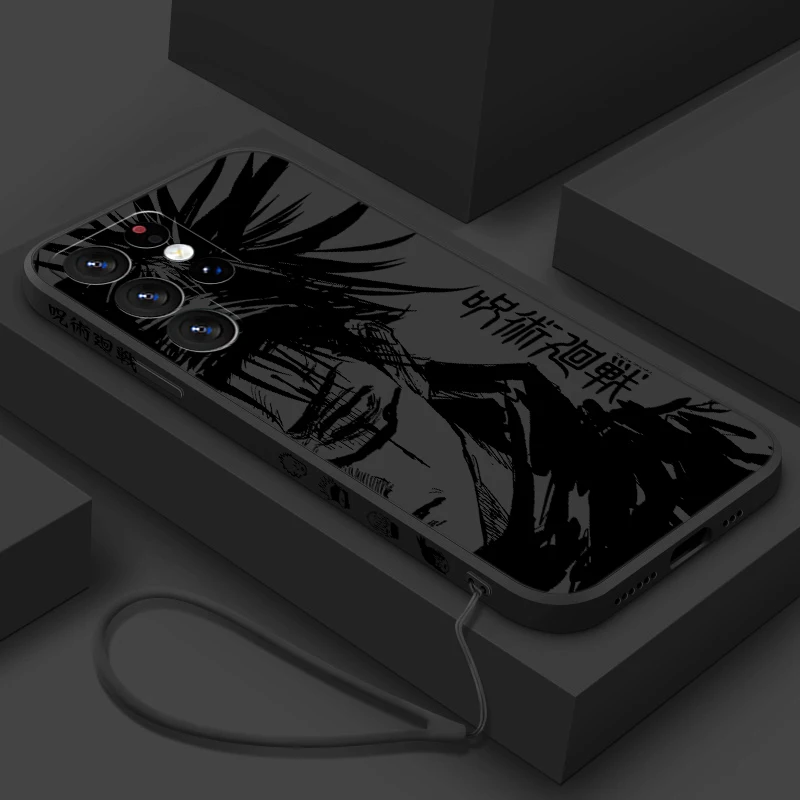 Jujutsu Kaisen Anime For Samsung S24 S23 S22 S21 S20 Fe S10 Note 20 10 Ultra Lite Plus Liquid Left Rope Phone Case