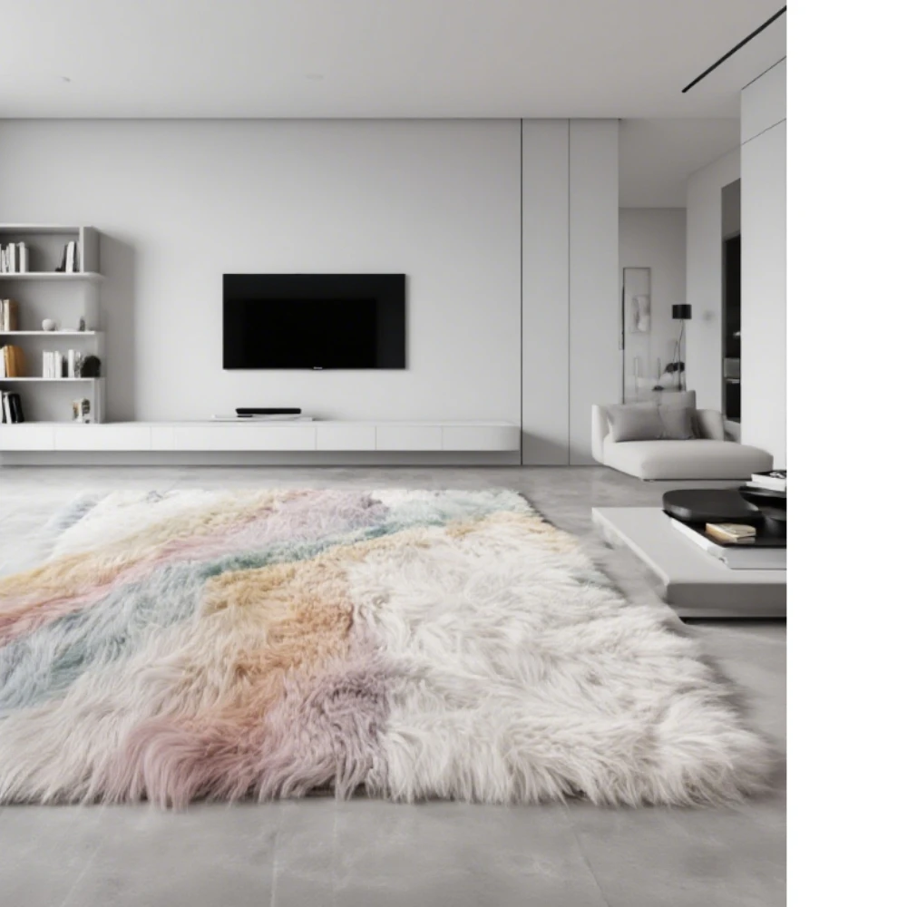 

VIKAMA Soft, Comfortable and Lightweight Silk - Wool Living Room & Bedside Mats, in Modern and Simple Style, Interpret the Charm