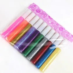 10pcs Colored Glitter Golden Onion Powder Glue Office School Supply Super Liquid PVAL Adhesive Student Painting Pen Party Gift