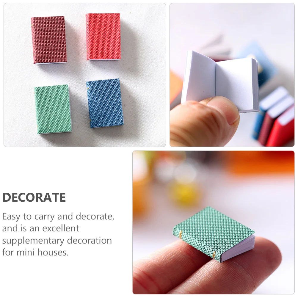 Mini livre de Collection en papier, 8 pièces, ornement de livre Miniature, Mini décoration de maison, accessoire Photo, petit accessoire de scène