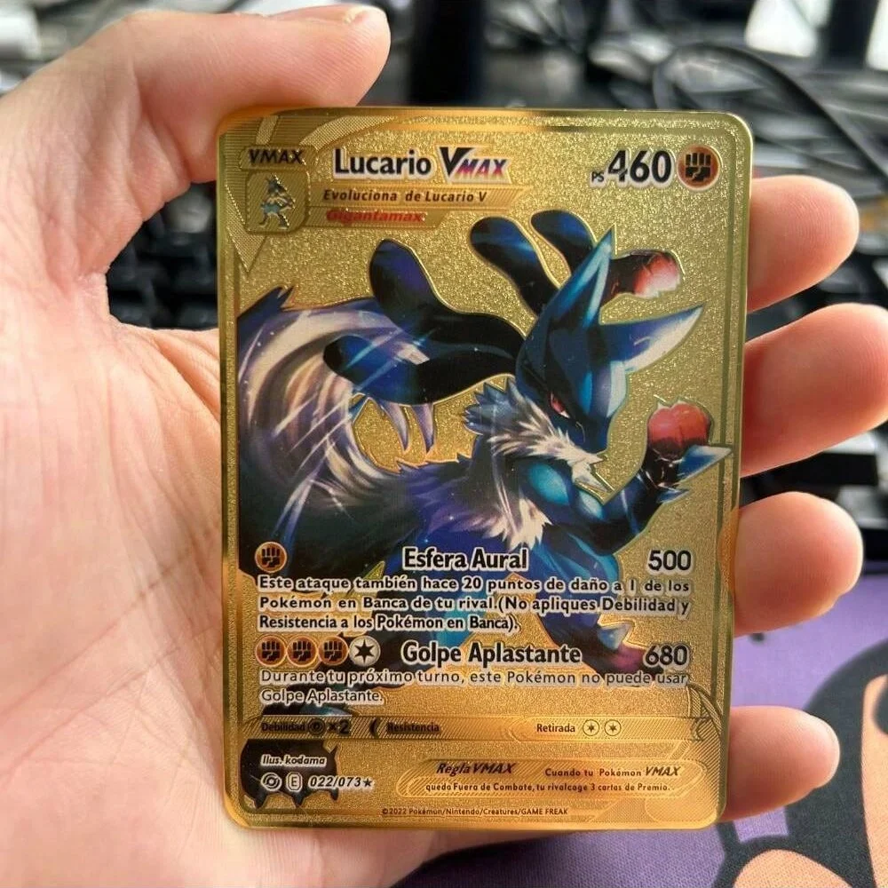 Spanish Version Metal Card Anime Figure Battle Trading Game Collection Cards Model Toy Gifts