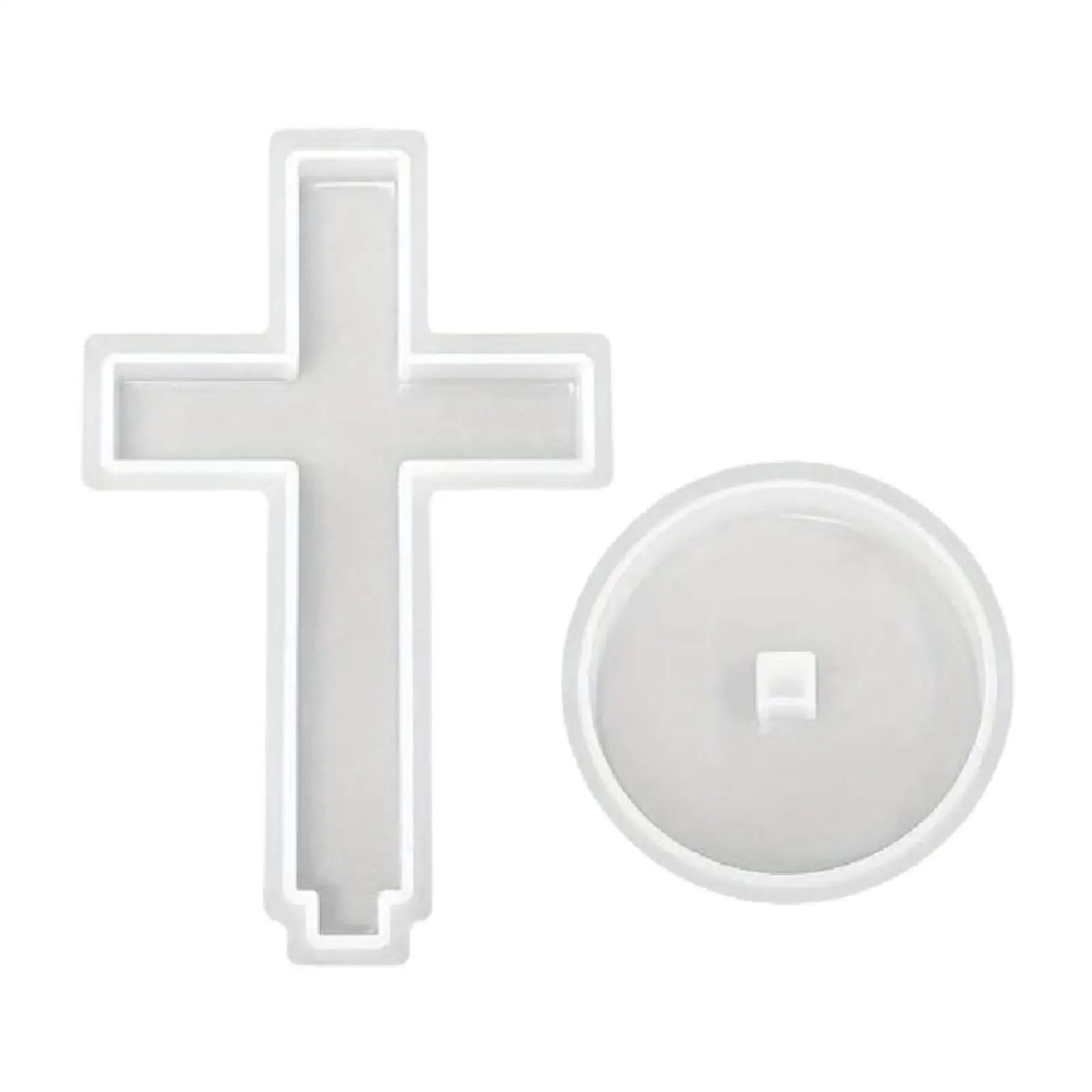 Cross Models with Base,Clay Craft Car Freshie Home Decor,Room Decor for Epoxy Resin,Cross Silicone Models,Christmas Ornament