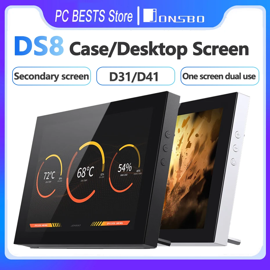 Jonsbo DS8 D31/D41 Case Secondary Screen LCD8 