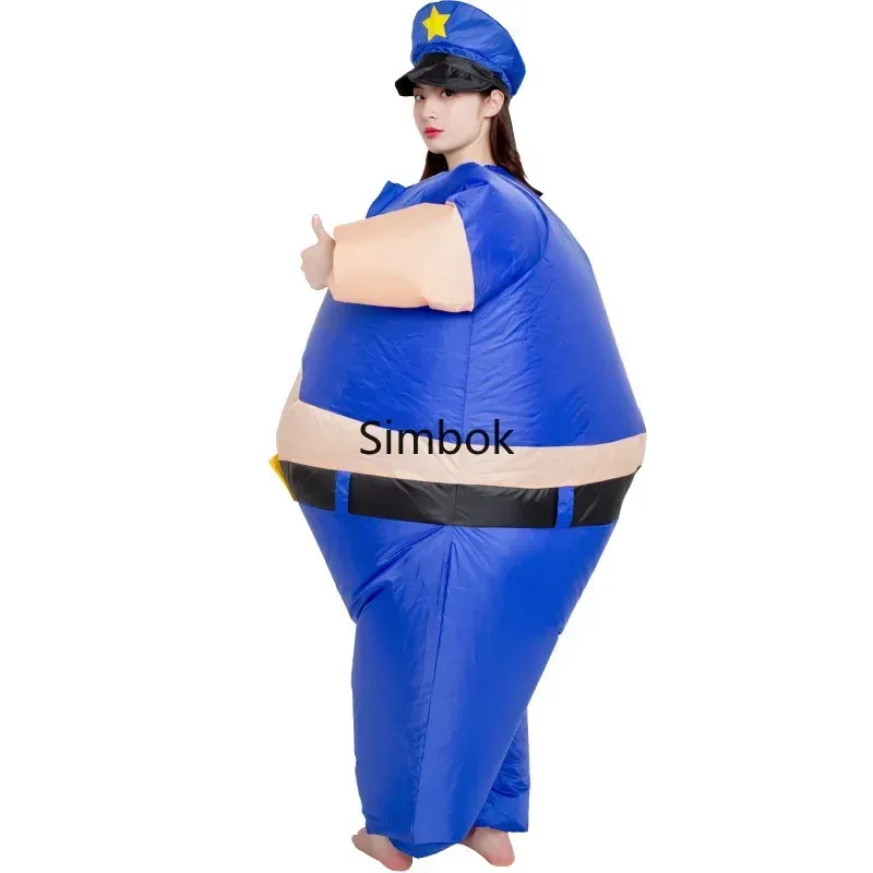 

111 www Policeman Inflatable Cosplay , Funny Blow Up Suit, Party Clothing, Fancy Dress, Halloween Costume for Adult Jum