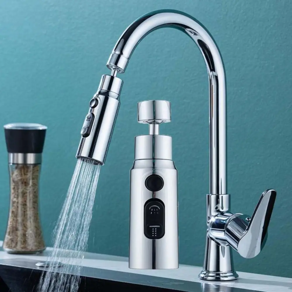 3 Modes Faucet Aerator 360 Degree Rotation Splash-proof Faucet Sprayer Adapter Universal Multi-function Faucet Extender Kitchen