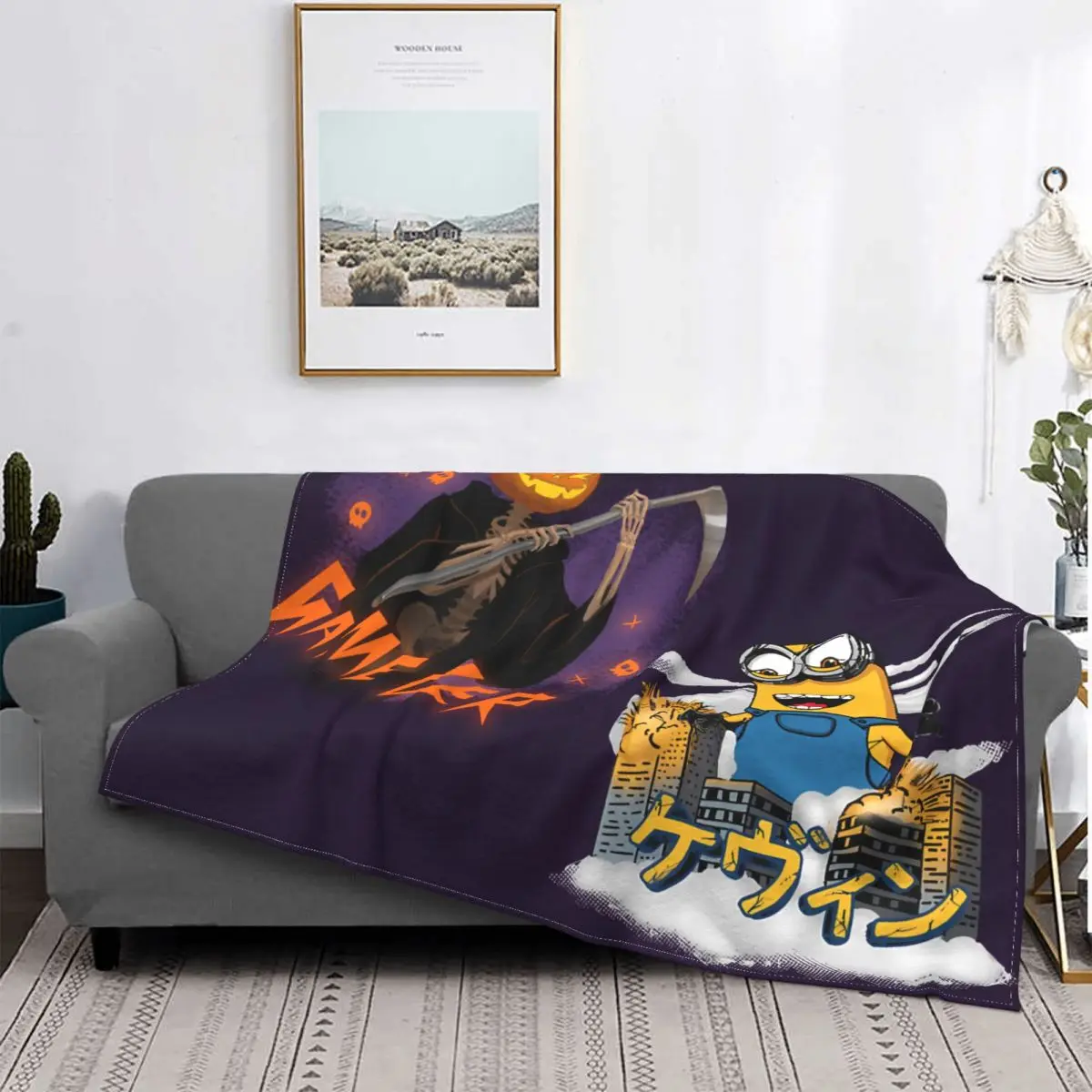 Despicable Me Blanket Fleece Flannel Spring Autumn Breathable Super Warm Thin Brilliant Throw Blankets For Sofa Bedspread