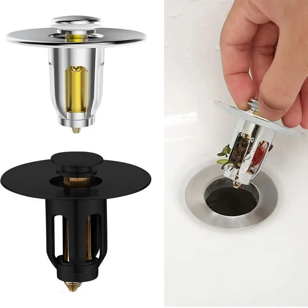 

Универсальный сливной фильтр-пробка для раковины с корзиной от засоров и уловителем волос, выдвижной, для умывальника