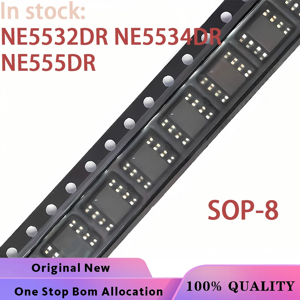 (10PCS) 100% New NE5532P NE5532 5532P NE5534P NE5534 NE555P NE555 DIP-8 NE5532DR NE5534DR NE555DR SOP-8 IC bga Chipset