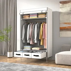 Durable Roller Shutter Zipper Wardrobe with Drawers High Load Bearing Space Saving Closet Solution for Bedroom Furniture